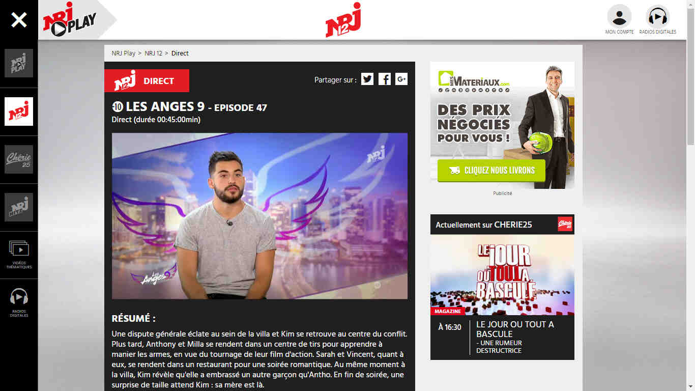 Comment regarder nrj12 en direct sur pc  ?